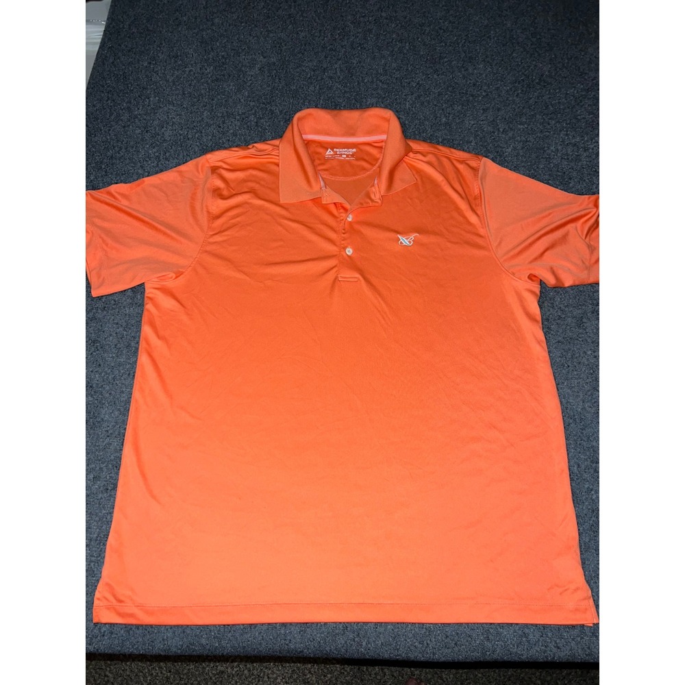 Bermuda Sands Mens XL Orange Short Sleeve Wick Away Performance Polo Shirt